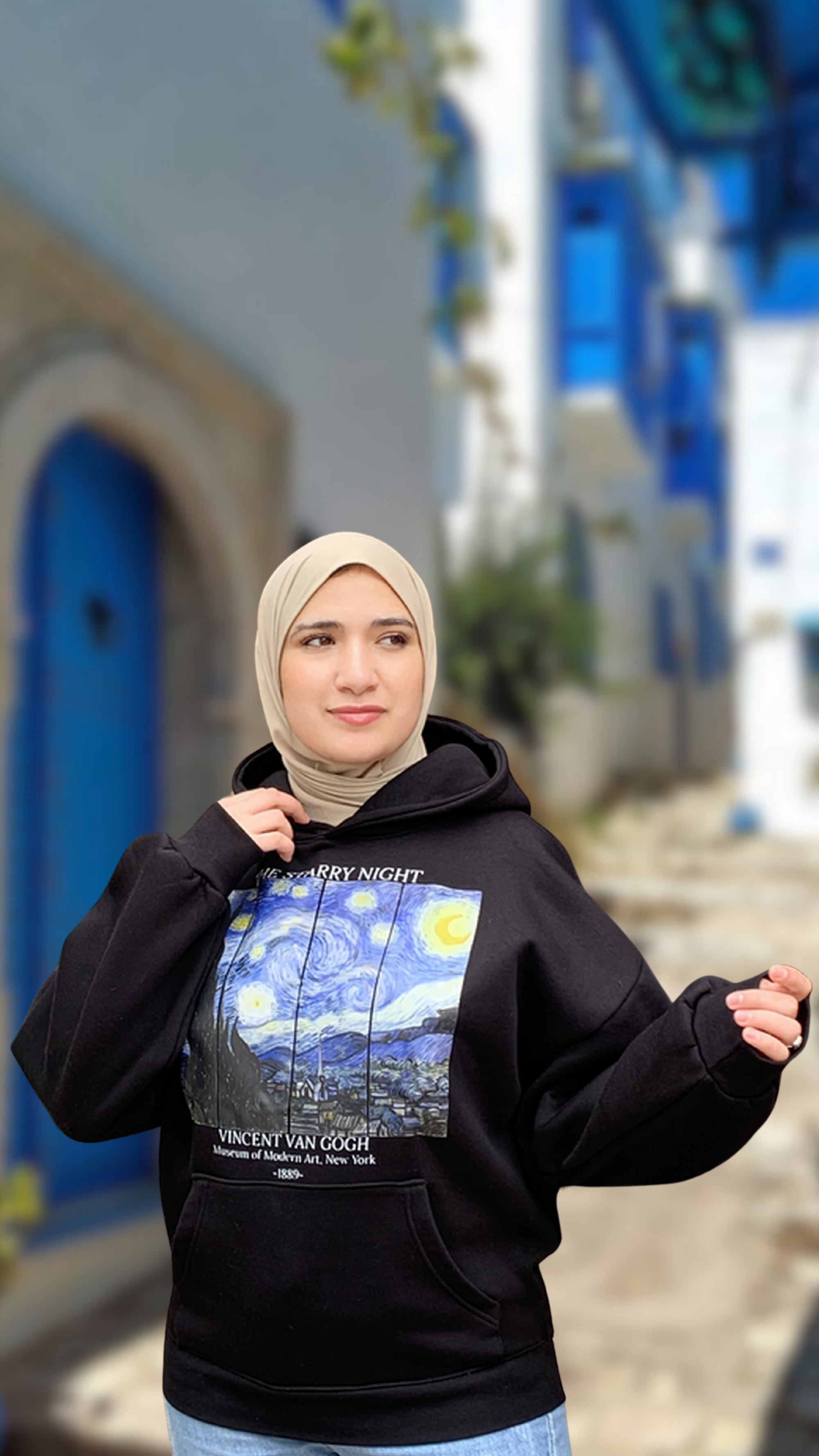 Hoodie Oversize (Van Gogh Starry Night)